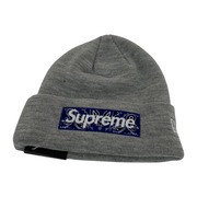 Supreme New Era Box Logo Beanie　グレー