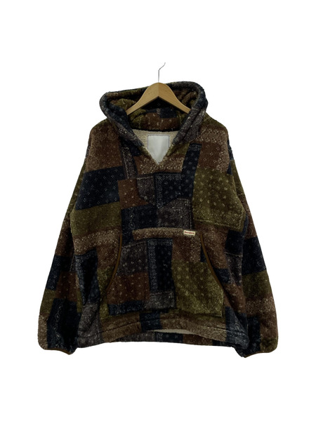 Liberaiders BANDANA PILE FLEECE HOODIE (M) カーキ