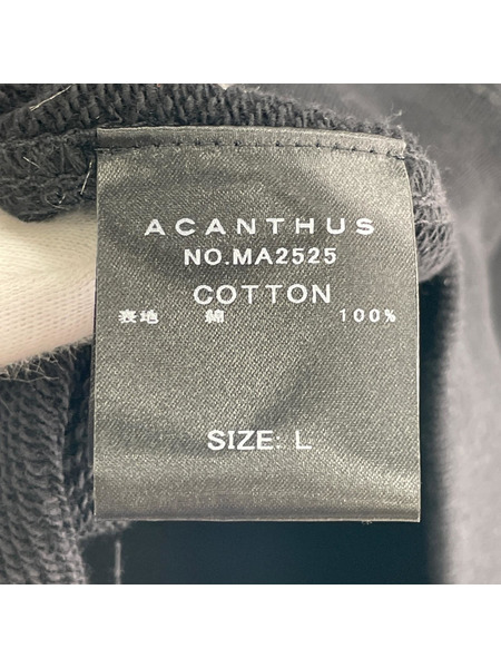 muta×ACANTHUS muta sweet logo hoodie POパーカー L ブラック
