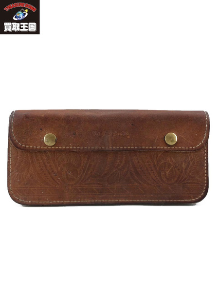 Top Grain Cowhide Tan Leather Truckers Wallet[値下]