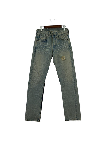 Levi's LVC 47501 サイドジップ デニムパンツ (W32) ストーンウォッシュ 青