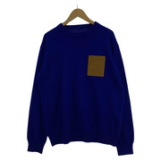 SOPHNET. 19AW/LEATHER POCKET CREW NECK KNIT