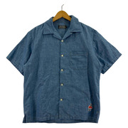 HYSTERIC GLAMOUR 半袖シャツ 02253AH09 オープンカラー M サックス