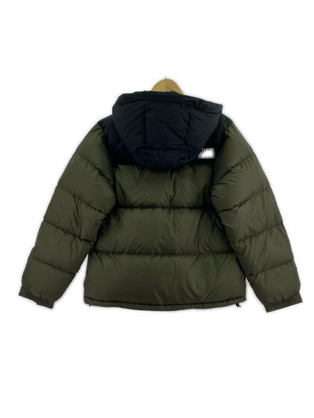 THE NORTH FACE ダウンジャケット ヌプシ フーディー カーキ×ブラック M