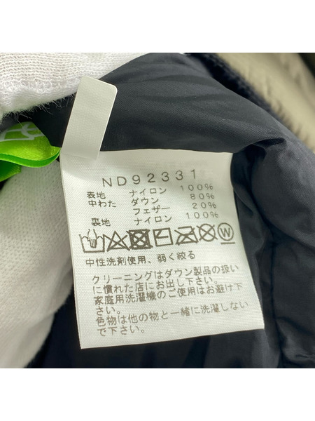 THE NORTH FACE ダウンジャケット ヌプシ フーディー カーキ×ブラック M