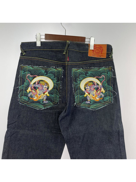 デニム・ジーンズ RMC MARTIN KSOHOH/風神雷神刺繍デニム