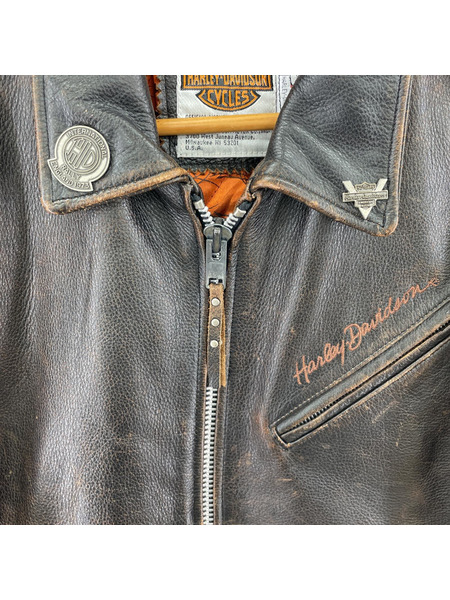 harley davidson レザージャケット 裏キルティング