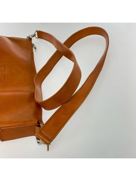 HIROFU ショルダーバッグ レザー オレンジ