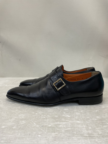 SANTONI モンクストラップレザーシューズ 7 1/2 黒