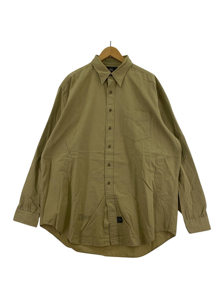 90s RRL 三ツ星タグ COTTON MILITARY SHIRT ミリタリーシャツ XL ベージュ