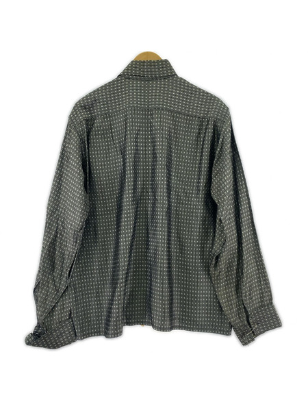 OLD・VINTAGE 長袖シャツ 50s ダイヤ柄 ボックスシャツ (16-16.5) グレー系
