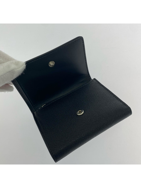 MAISON MARGIELA グレインレザー三ツ折リ財布 黒