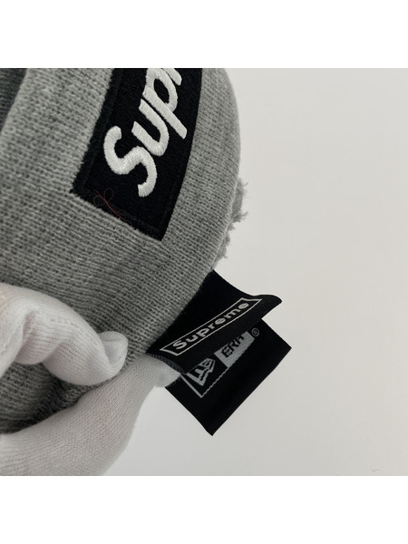 Supreme New Era Box Logo Beanie 　グレー