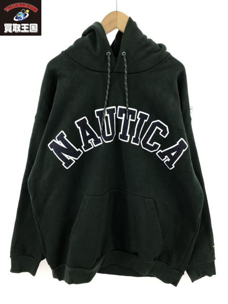 NAUTICA ロゴ POパーカー 緑[値下]