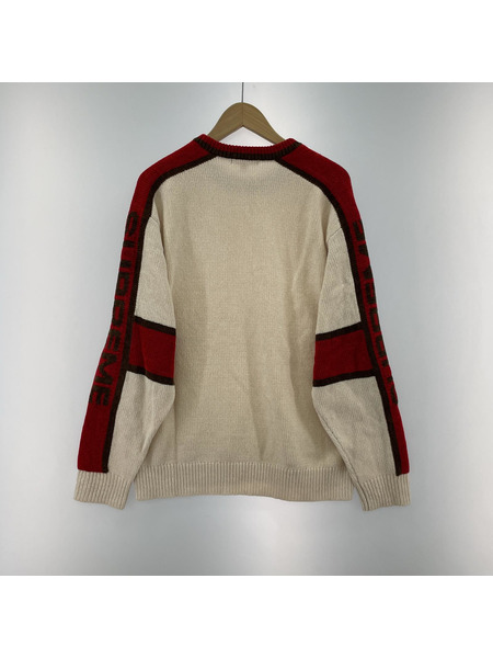 Supreme stripe chenille sweater M