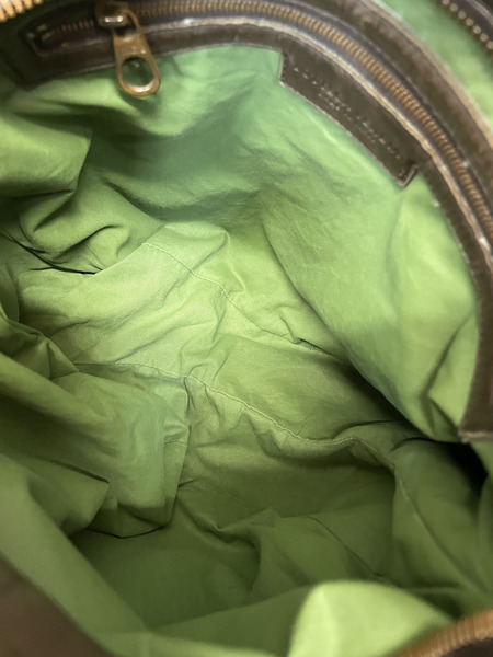 BOTTEGA VENETA イントレチャート レザーショルダーバッグ ブラウン