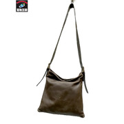 BOTTEGA VENETA イントレチャート レザーショルダーバッグ ブラウン