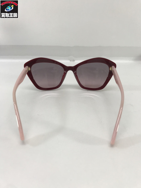 miumiu  ラインストーン サングラス バイカラー レッドピンク