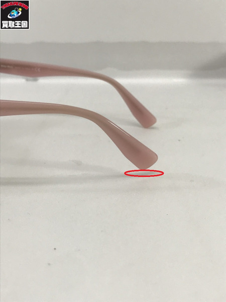 miumiu  ラインストーン サングラス バイカラー レッドピンク