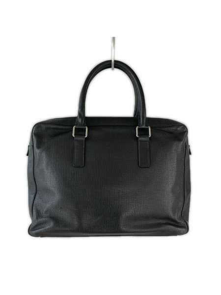 DOLCE＆GABBANA 内総柄 レザービジネスバッグ 黒