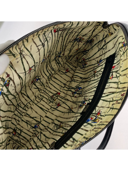 DOLCE＆GABBANA 内総柄 レザービジネスバッグ 黒
