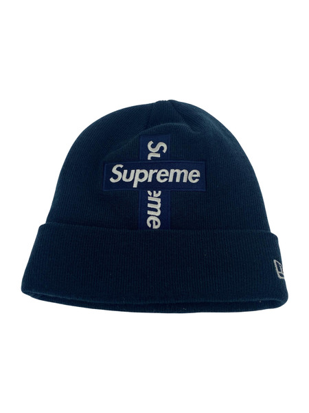 Supreme×NEW ERA cross logo beanie