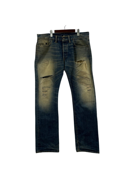 RRL デニム・ジーンズ ダメージ加工デニムパンツ CHEYENNE