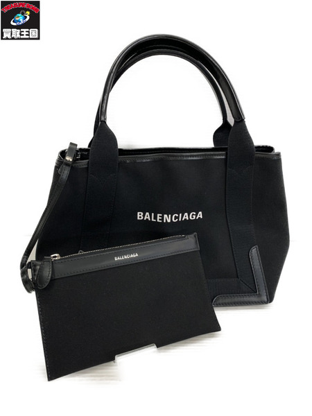 トートバッグ ネイビーカバスS ブラック