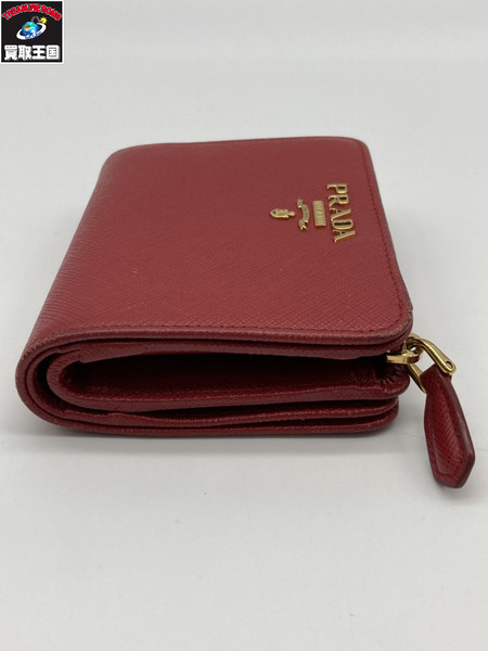 PRADA プラダ 1ML018 コンパクトウォレット サフィアーノ メタル フォーコ 財布