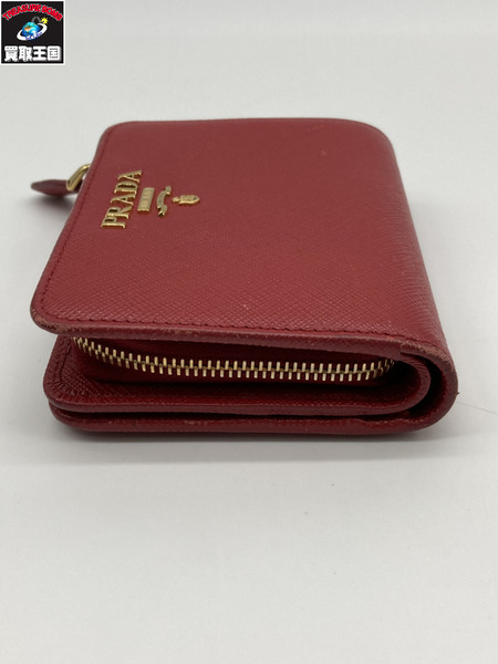 PRADA プラダ 1ML018 コンパクトウォレット サフィアーノ メタル フォーコ 財布