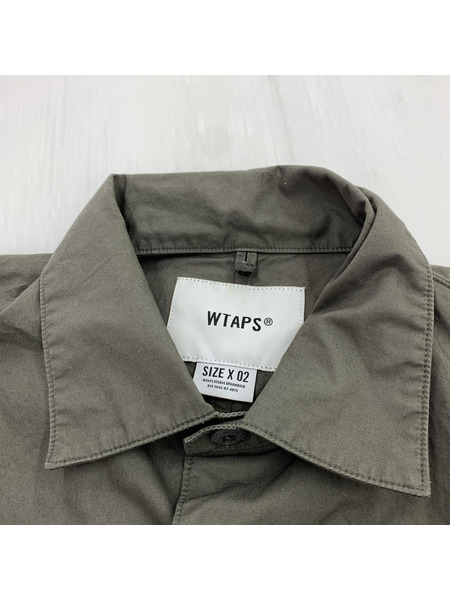 WTAPS 22SS COTTON.TWILL S/S シャツ カーキ (3)