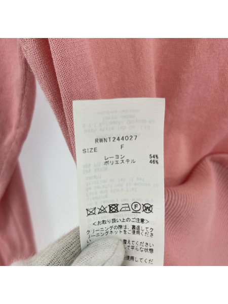 FURFUR/ニットカーディガン/チェリー/ラインストーン/PNK/ONE