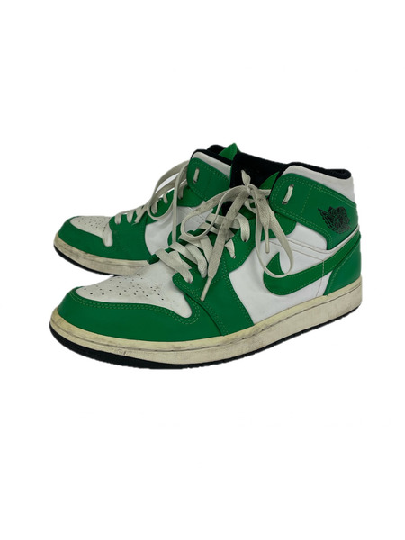 NIKE スニーカー Air Jordan 1 MID Lucky Green(28.0cm)