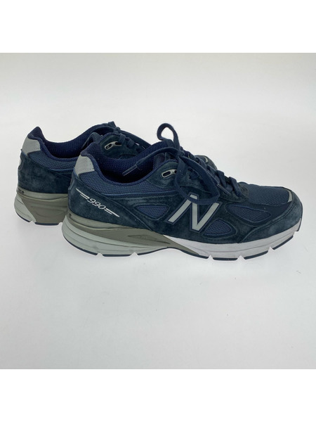 NEW BALANCE スニーカー USA製 990V4 ローカットスニーカー Navy 26.5cm
