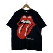80S The Rolling Stones Tour Tee リップ＆タン Tシャツ 1989 黒 XL