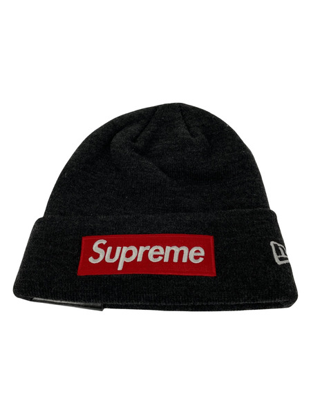 Supreme New Era Box Logo Beanie Charcoal