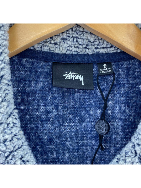 STUSSY WOOL BLEND SHERPA PULLOVER スキッパーニット S グレー 118566