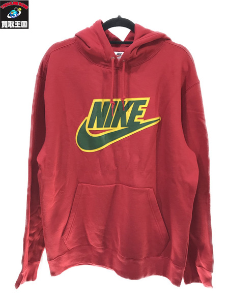 Supreme Nike Leather Applique Hoodie 赤