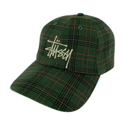STUSSY キャップ チェックキャップ 緑系