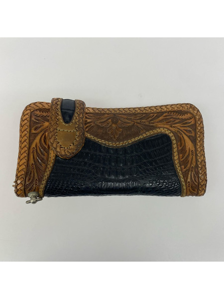 長財布 GODANE レザー財布 黒