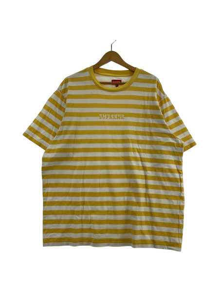 Supreme 22SS Reverse Stripe S/S Top（XL）YEL