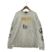 TODAY EDITION ReROCK TEE NIRVANA リメイクレイヤードカットソー L 白