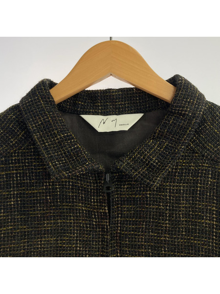 ANCELLM/TWEED ZIP JACKET/1/ANC