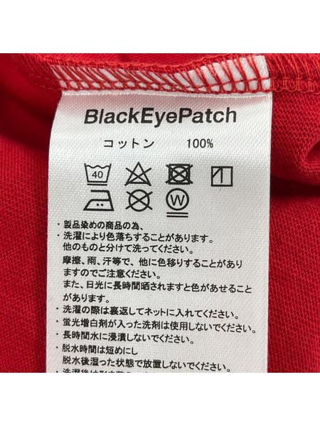 BLACK EYE PATCH Danger Hot Label Tee 赤 (M)
