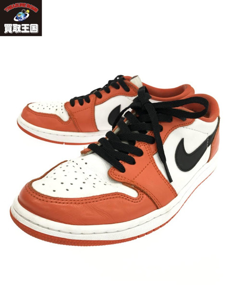 NIKE JORDAN 1 LOW OG STARFISH スニーカー 白オレンジ 27.0cm