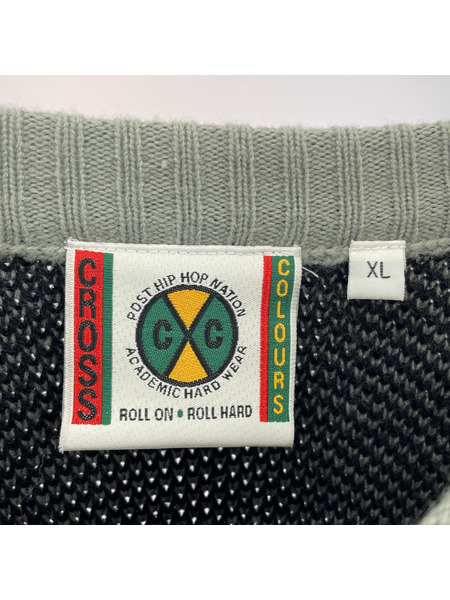 CROSS SOLOURS ライオン ニットセーター BLK (XL)[値下]