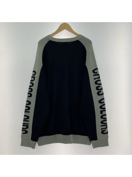 CROSS SOLOURS ライオン ニットセーター BLK (XL)[値下]