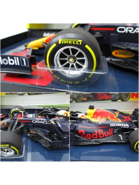 7.ミニチャンプス 1/18 レッドブルレーシング ホンダ RB16B マックス・フェルスタッペン 2021＃３３ コレクターボックス