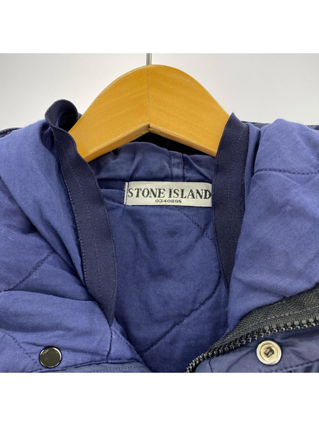 STONE ISLAND ダウンジャケット 後染メ/ダウンフーディ/ネイビー/S
