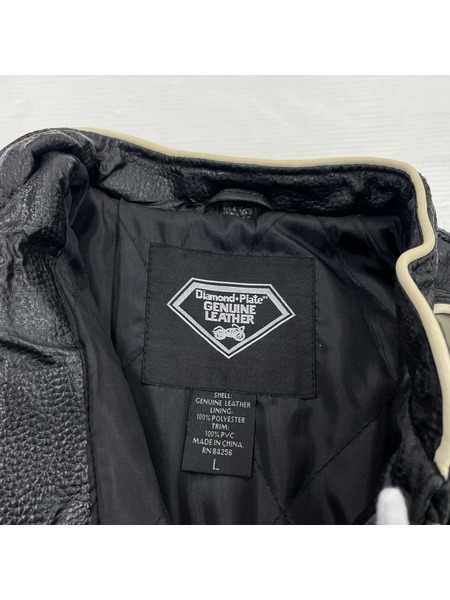 レザージャケット Diamond Plate Racing Jacket BLK L